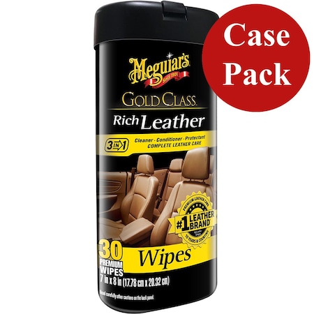 Meguiars Meguiars Gold ClassRich Leather Cleaner -Conditioner Wipes, PK6 G10900CASE